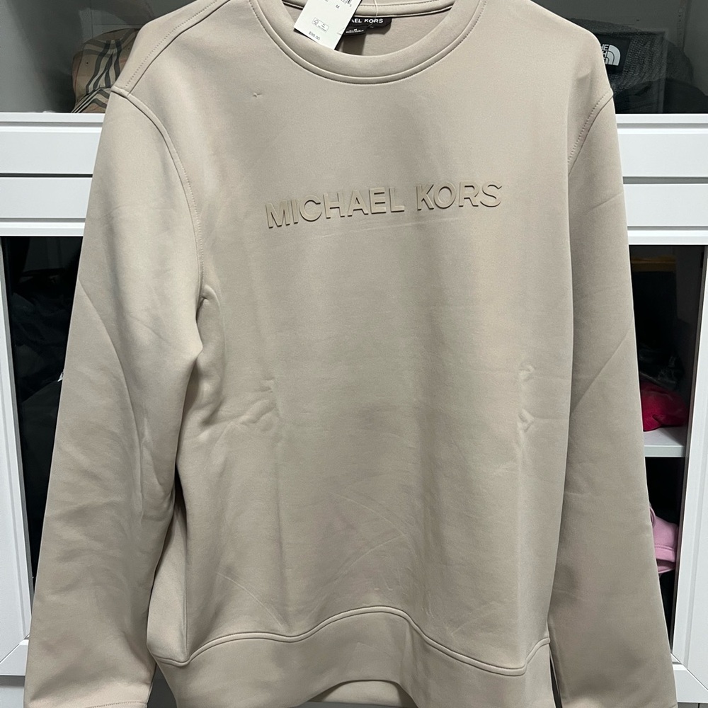 Michael Kors Men's Beige Crewneck Sweater